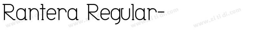 Rantera Regular字体转换